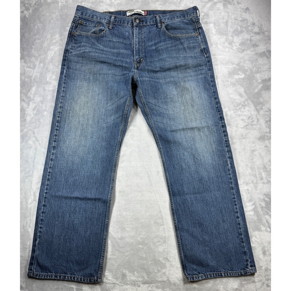 LEVI'S 569 Loose Straight Jeans Mens 40x32 Blue Faded Baggy Y2K Retro - Picture 2 of 12